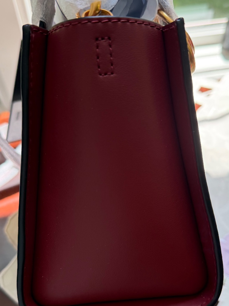 Nwt Donna Karan New York Hellett Leather Mini In Claret — image 4 of 8